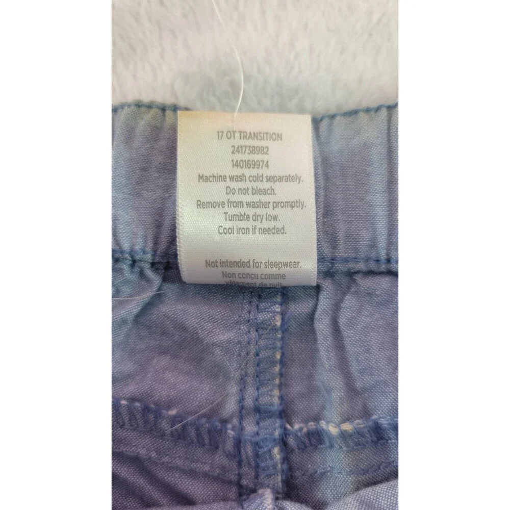 Gymboree 5T Girls Light Blue Denim Look Shorts Pink Strawberries NWT Read Desc
